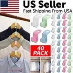 40 PCS Clothes Hanger Connector Hooks