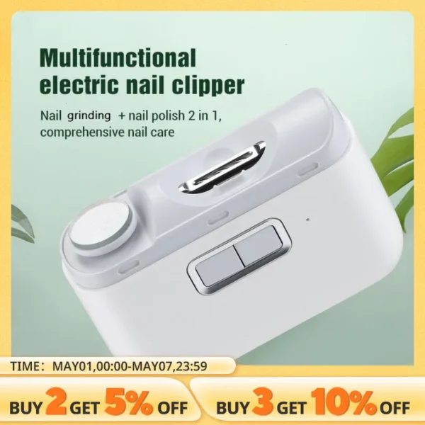 Electric Nail Clipper Multifunction Nail Grinder Nail Polishing USB Charging - Image 3