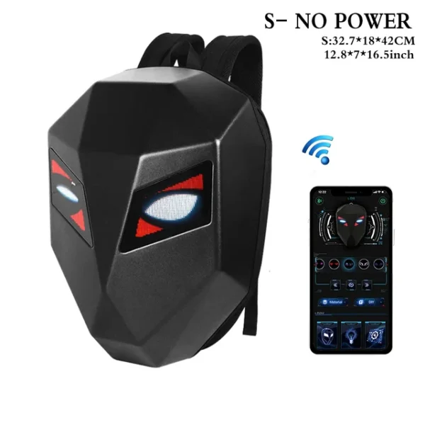 LOY LED Knight Cycling Backpack with Helmet Holder Waterproof Laptop Bag
