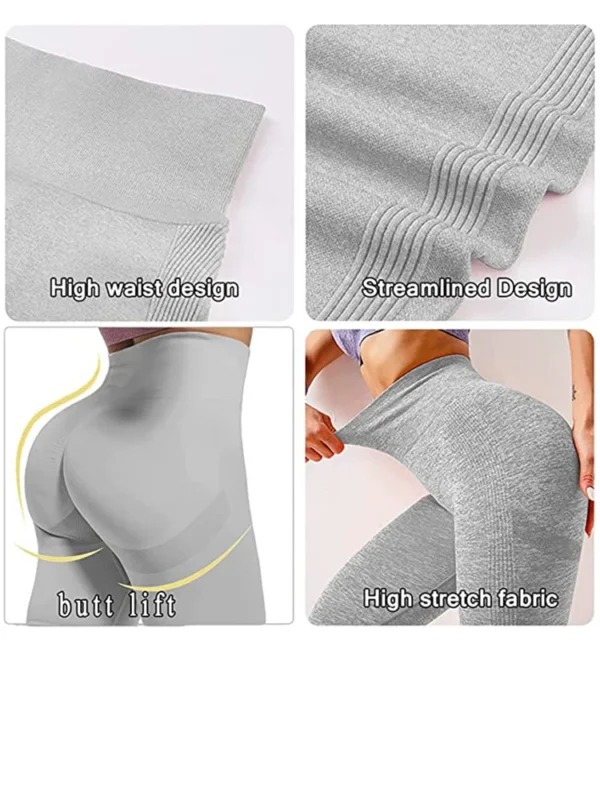 Women Seamless High Waist Push-Up Workout Leggings - Image 28